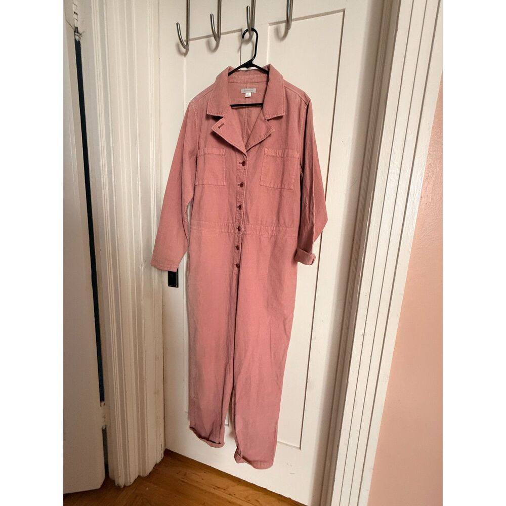 OUTERKNOWN Pink Boiler Corduroy Jumpsuit (Women's Large)